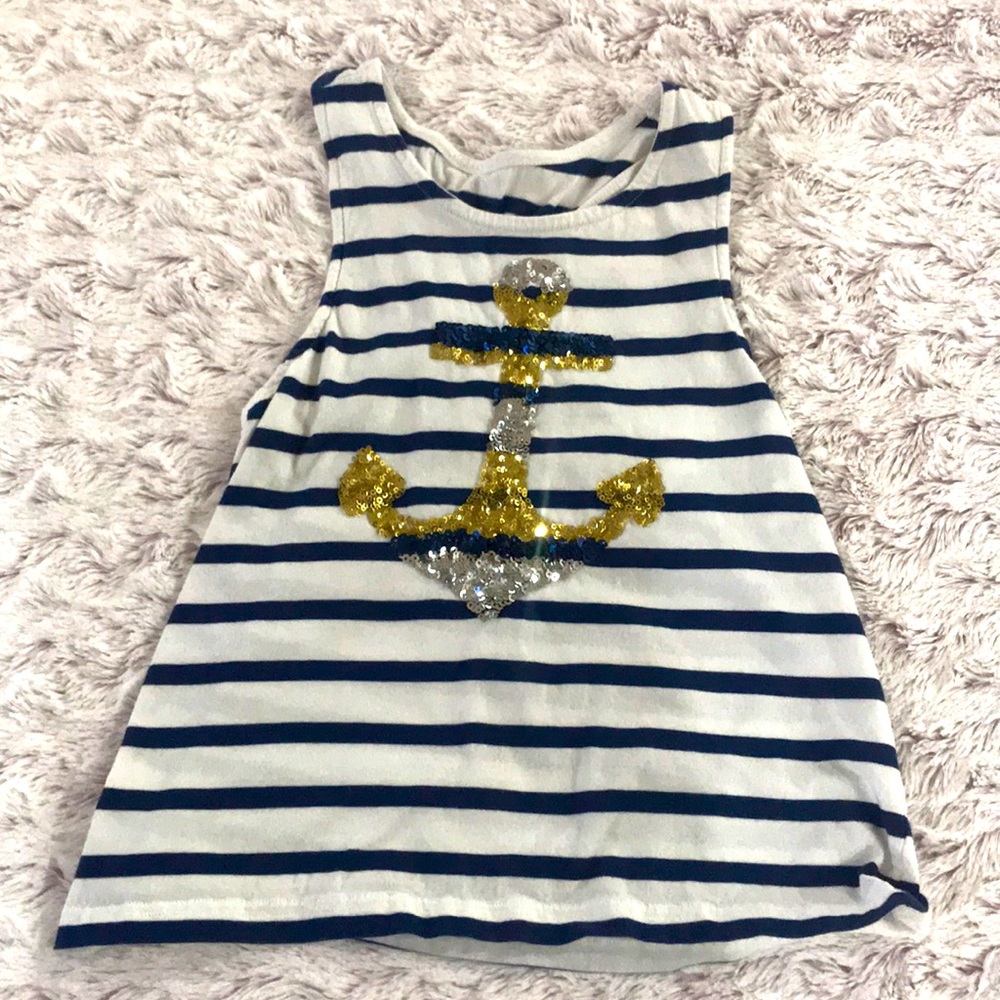 Sparkly Anchor Tank Top